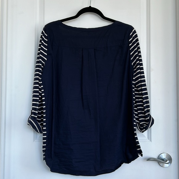 Mixed media striped top - Picture 3 of 3